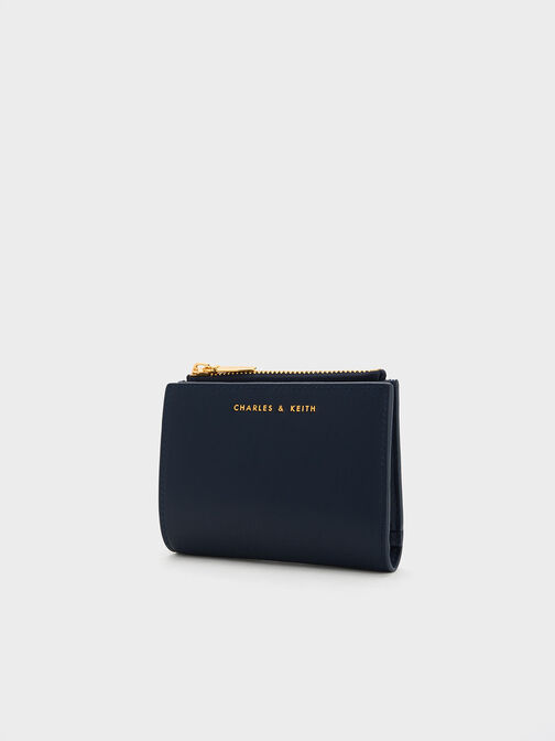 Harmonee Top Zip Small Wallet, Navy, hi-res