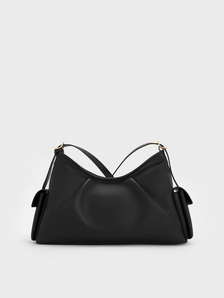 Khai Side-Pocket Shoulder Bag, Black, hi-res