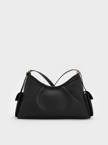 Khai Side-Pocket Shoulder Bag, Black, hi-res