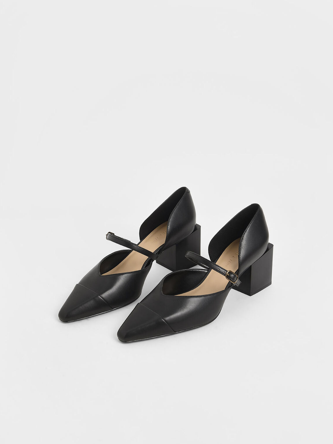 black block heel mary janes