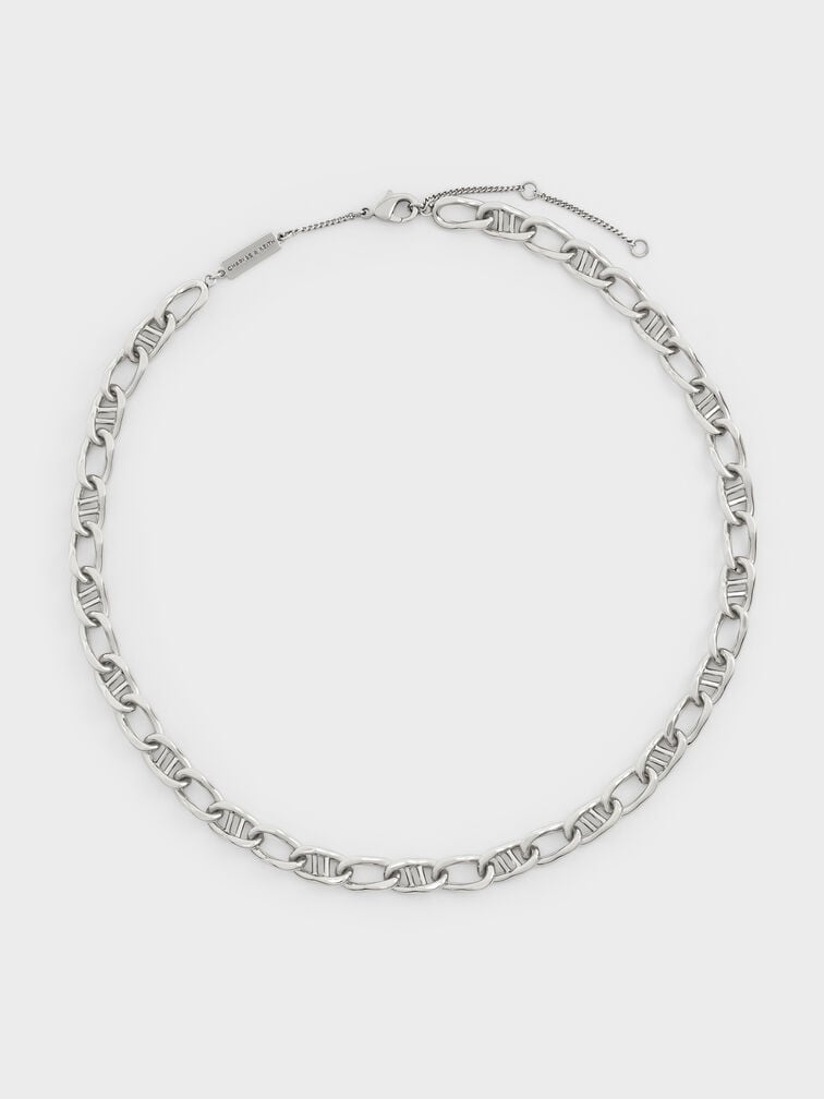 Nyra Mixed-Link Chain Necklace, Silver, hi-res
