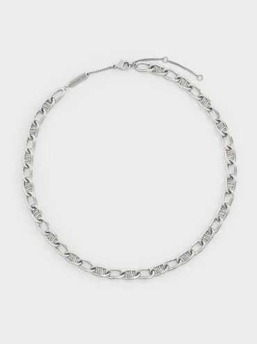 Nyra Mixed-Link Chain Necklace, Silver, hi-res