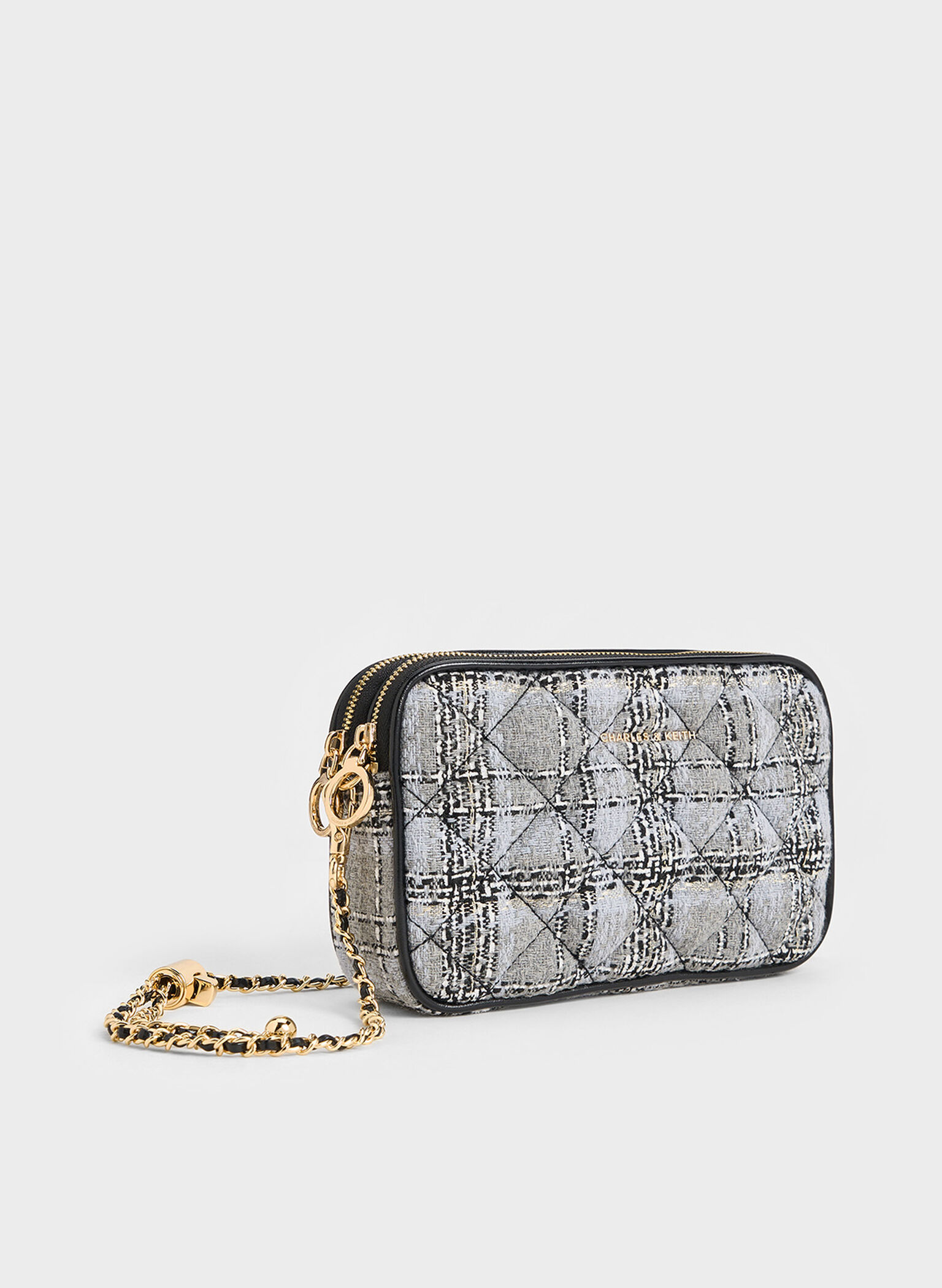 Mini Apfra Tweed Quilted Crossbody Bag, Multi, hi-res