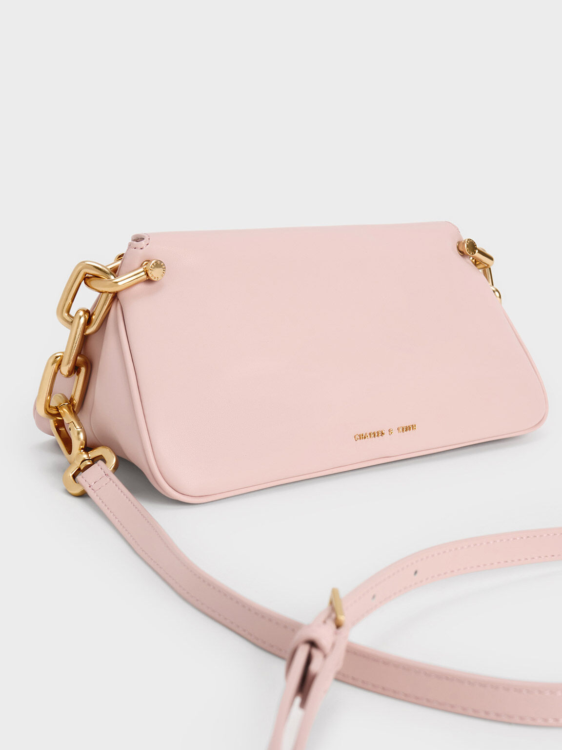 Cleona Braided Handle Hobo Bag Light Pink