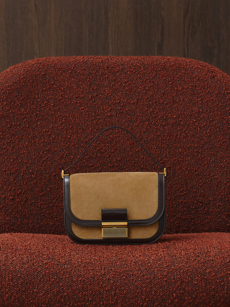 Charlot Recycled Suede Bag, Sahara Sand, hi-res