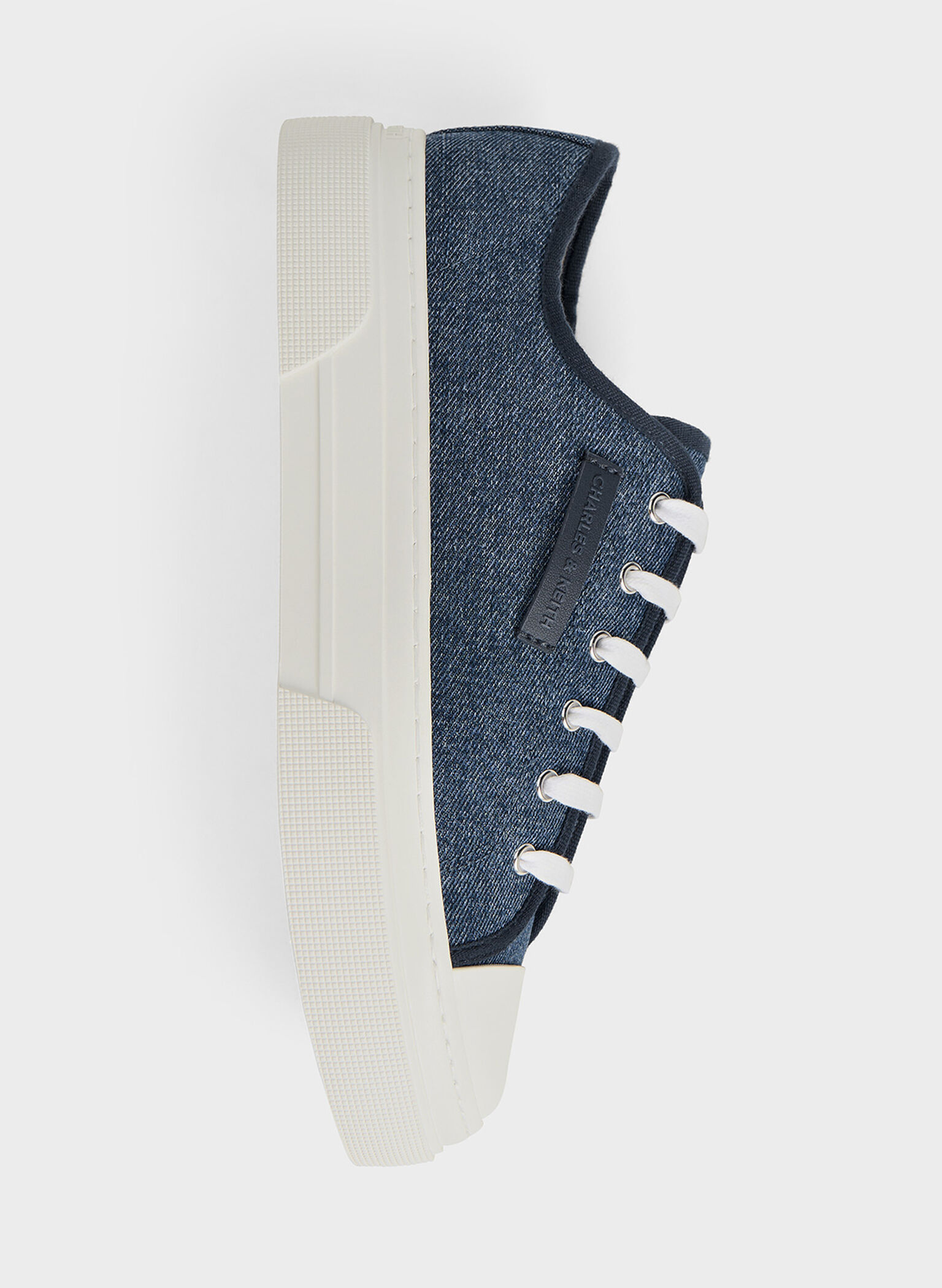 Kay Denim Low-Top Sneakers, Denim Blue, hi-res