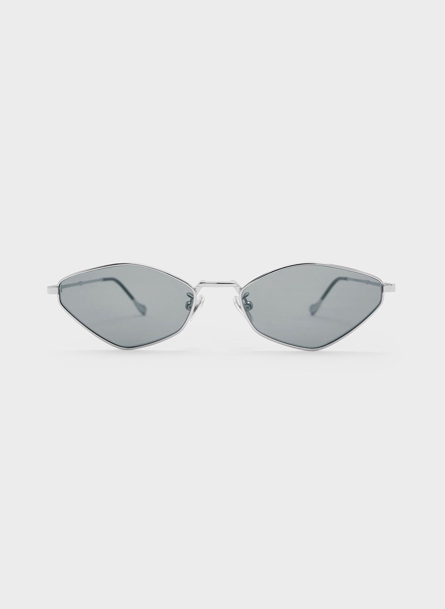 Jax Metal-Frame Geometric Sunglasses, Silver, hi-res