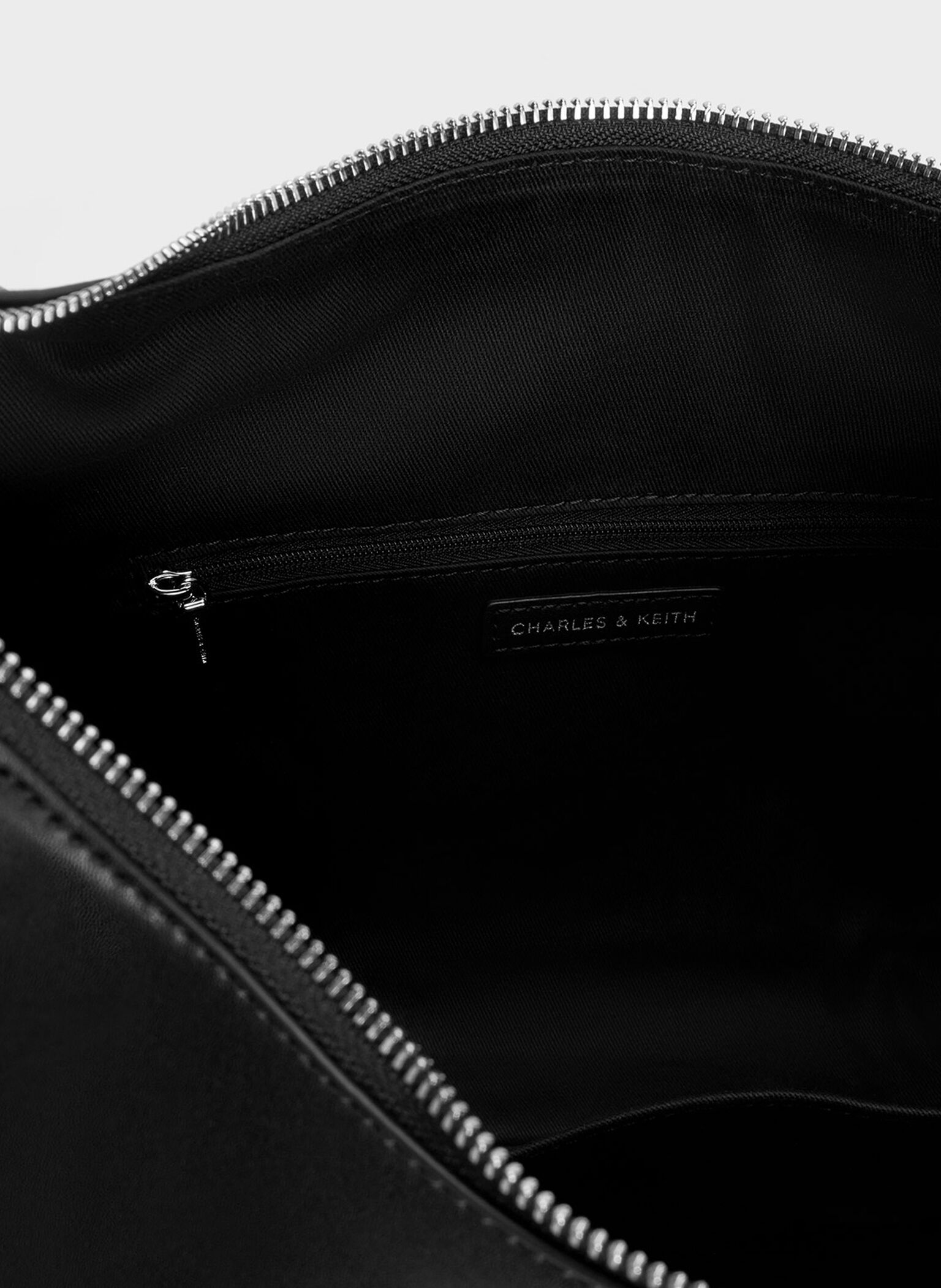 Odella Curved Hobo Bag, Noir, hi-res