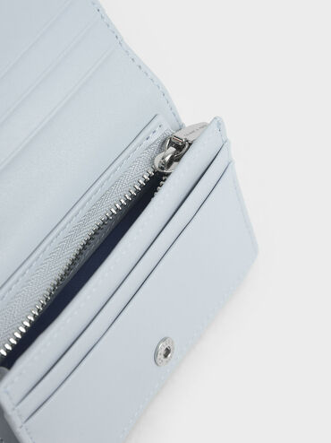 Cassia Quilted Mini Wallet, Light Blue, hi-res
