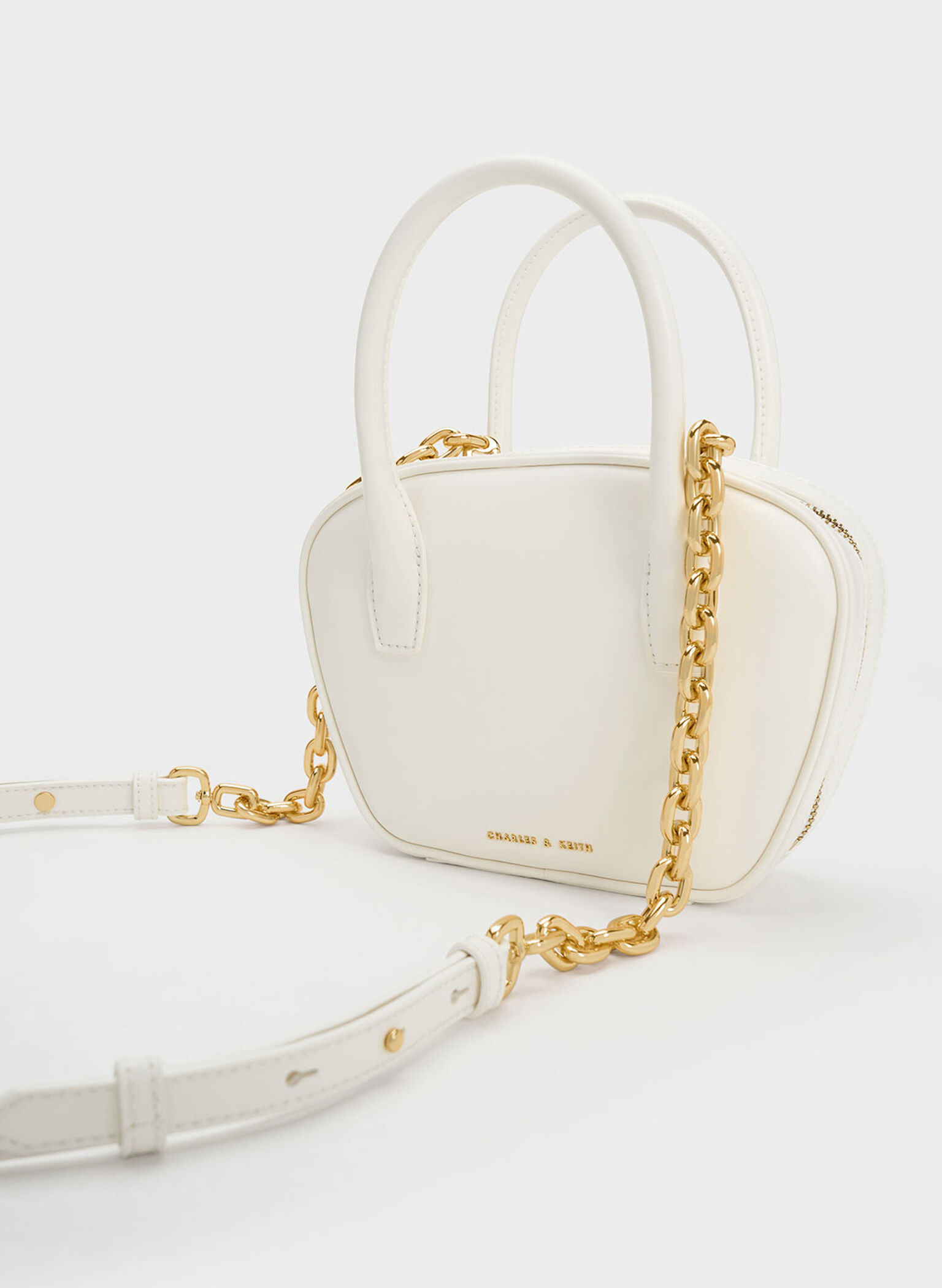 Suki Padlock Tote Bag, White, hi-res