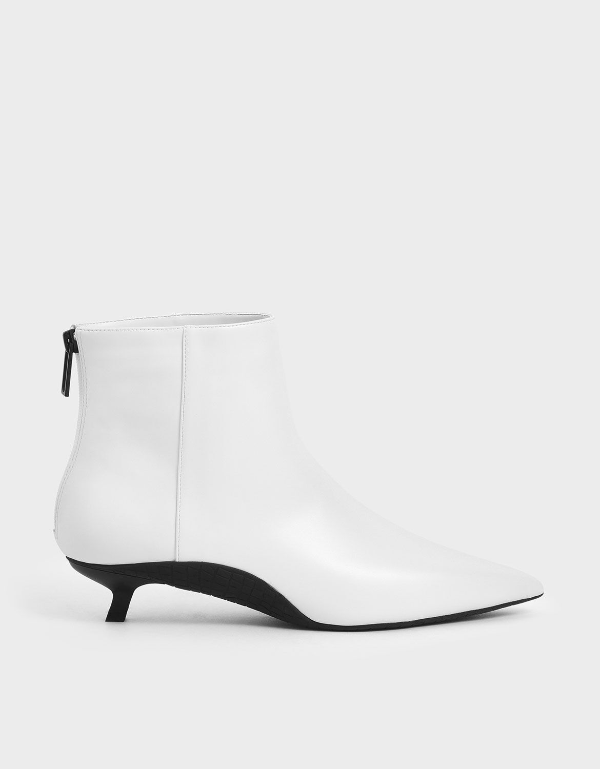 white boots black heel