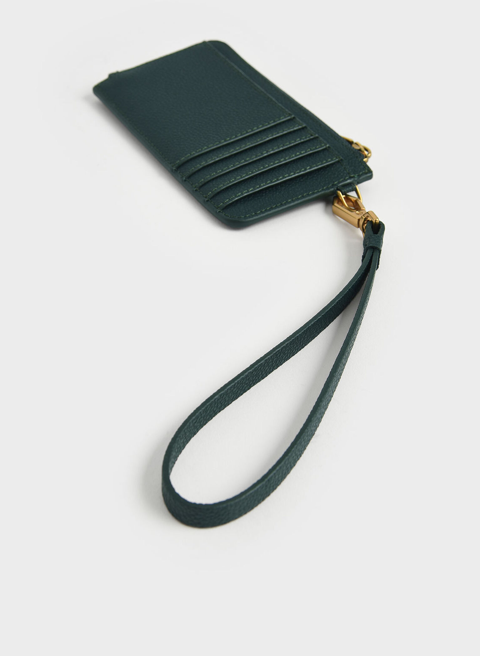 Multi-Slot Wristlet Card Holder, Dark Green, hi-res
