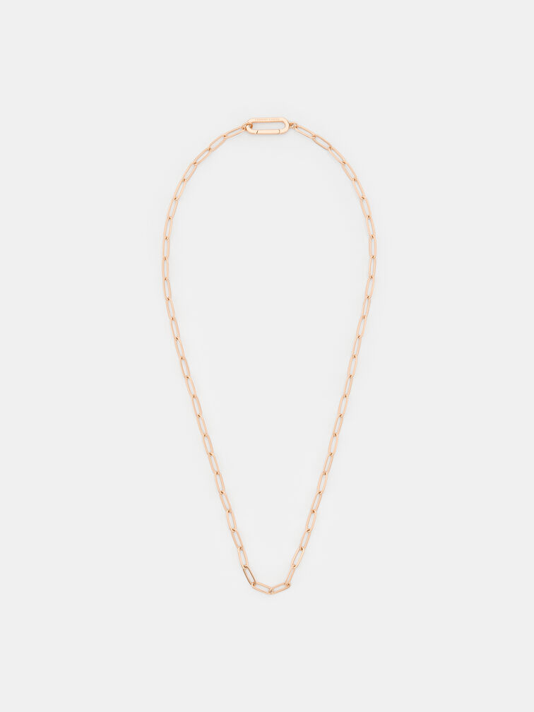 Arleth Chain-Link Pendant Necklace, Rose Gold, hi-res