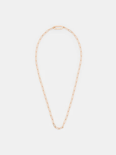 Arleth Chain-Link Pendant Necklace, Rose Gold, hi-res
