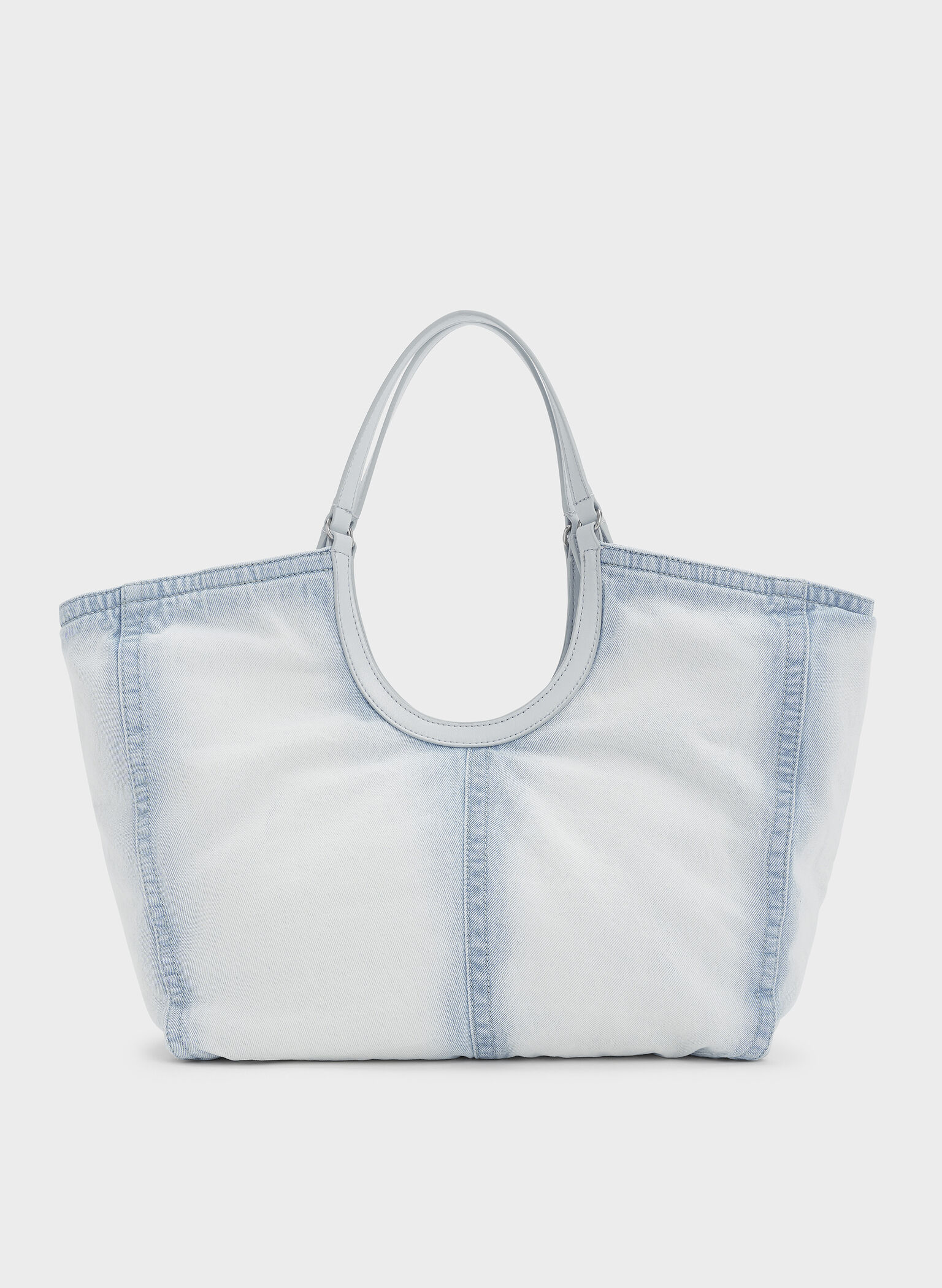 Ivette Denim Tote Bag, Light Washed Denim, hi-res