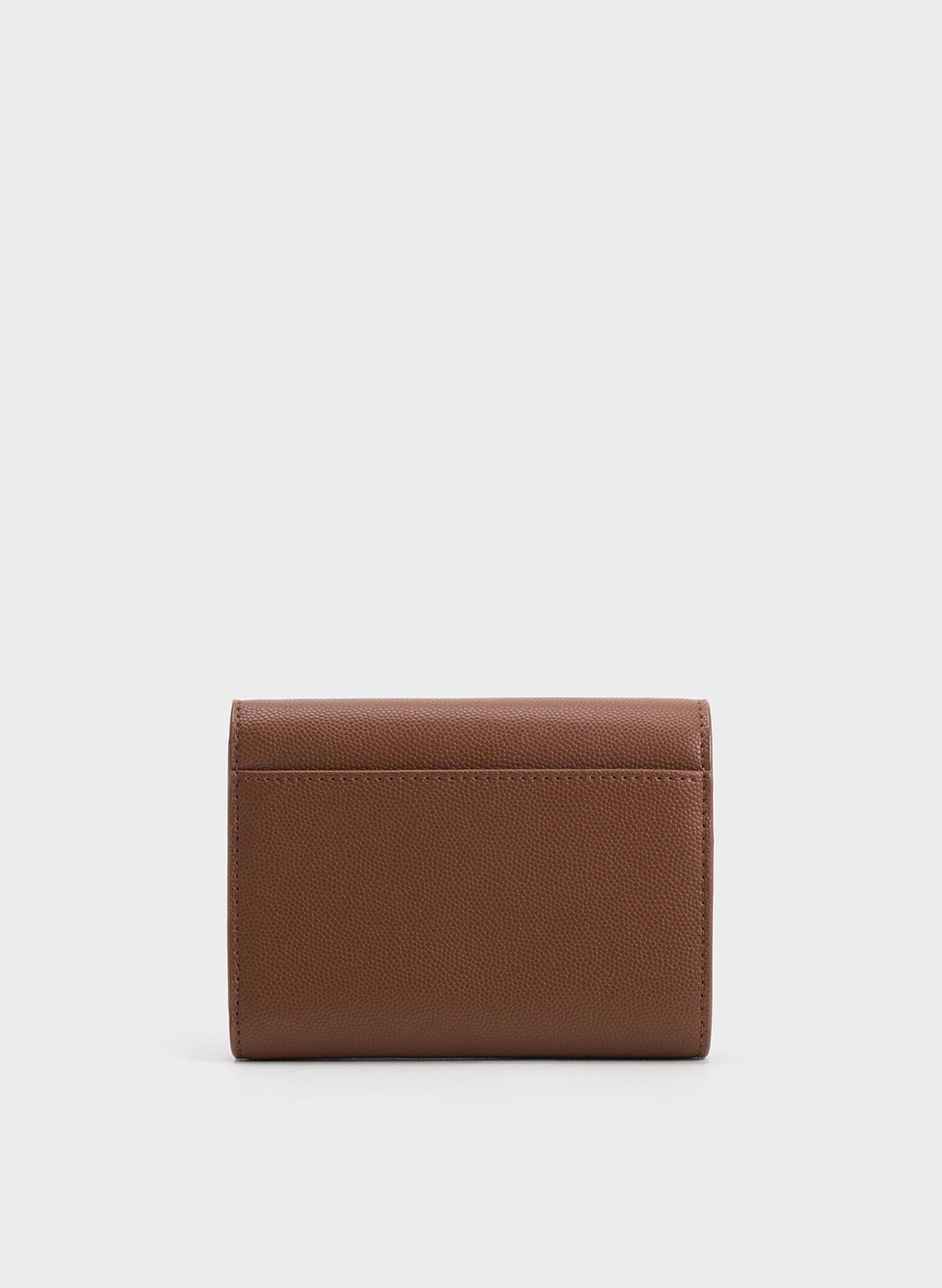 Briony Curved Flap Wallet, Chocolate, hi-res