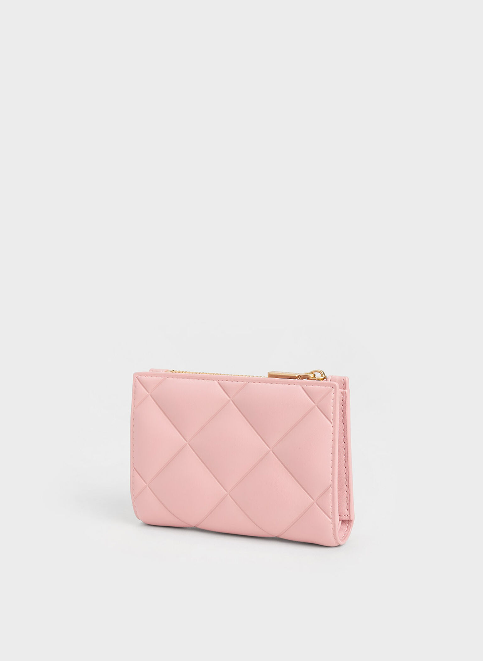 Gemma Quilted Card Holder, Light Pink, hi-res