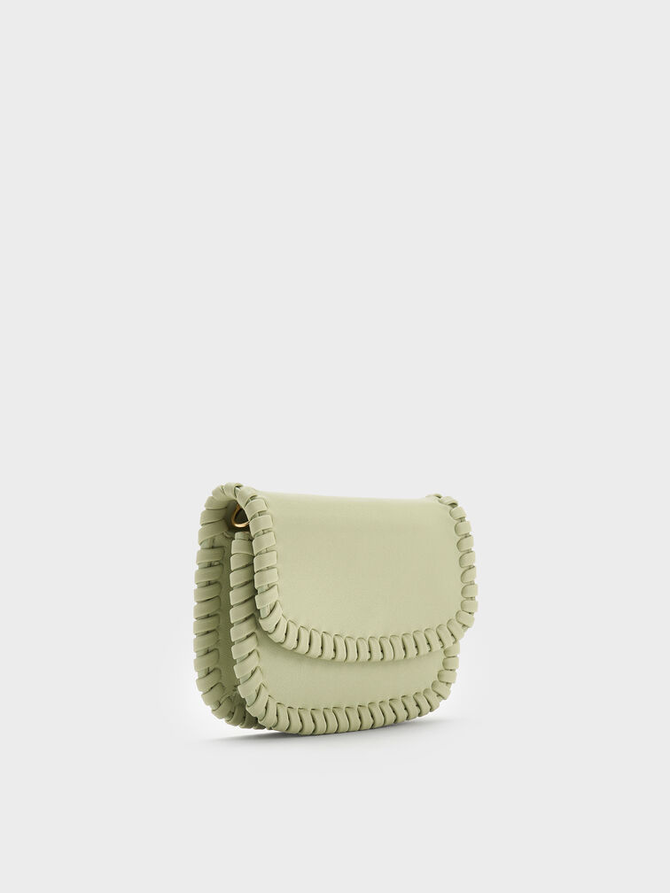 Blume Braided Chain-Handle Wallet, Matcha Green, hi-res