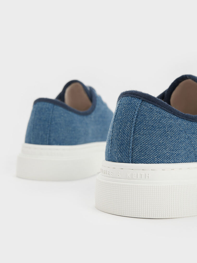 Kay Denim Low-Top Sneakers, Blue, hi-res