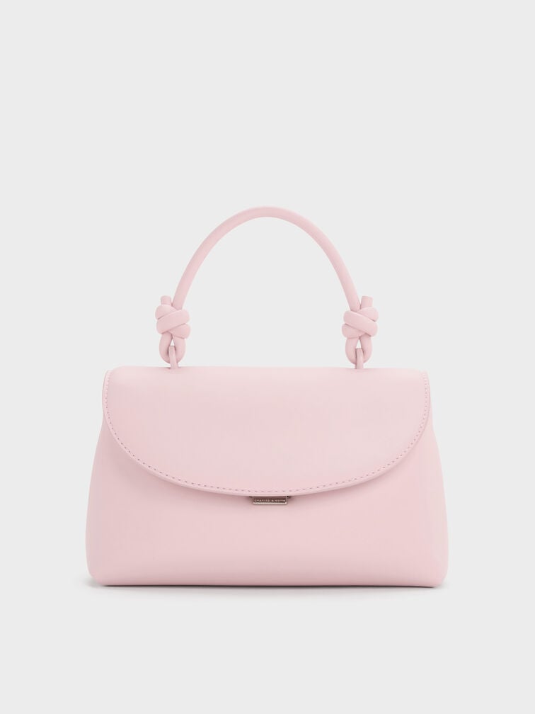 Sammie Knotted-Handle Two-Way Backpack, Cotton Candy Pink, hi-res