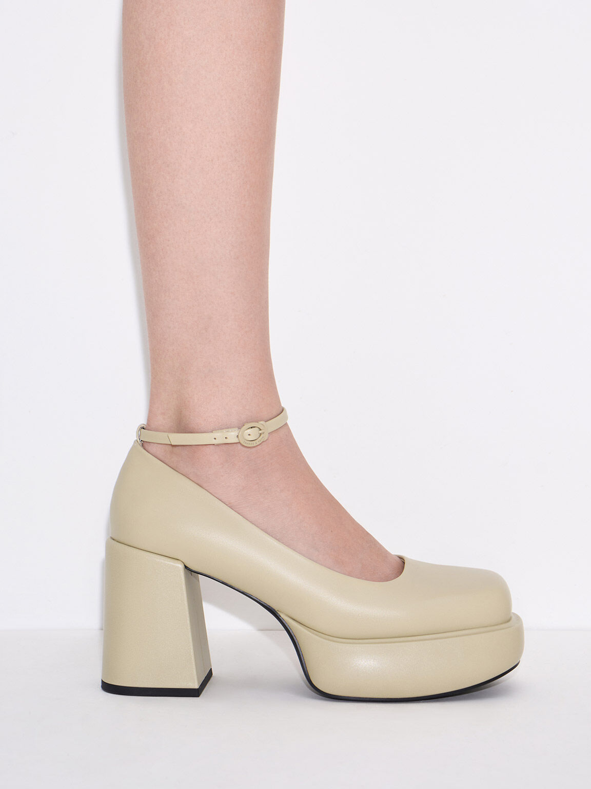 Platform pumps with strap deals