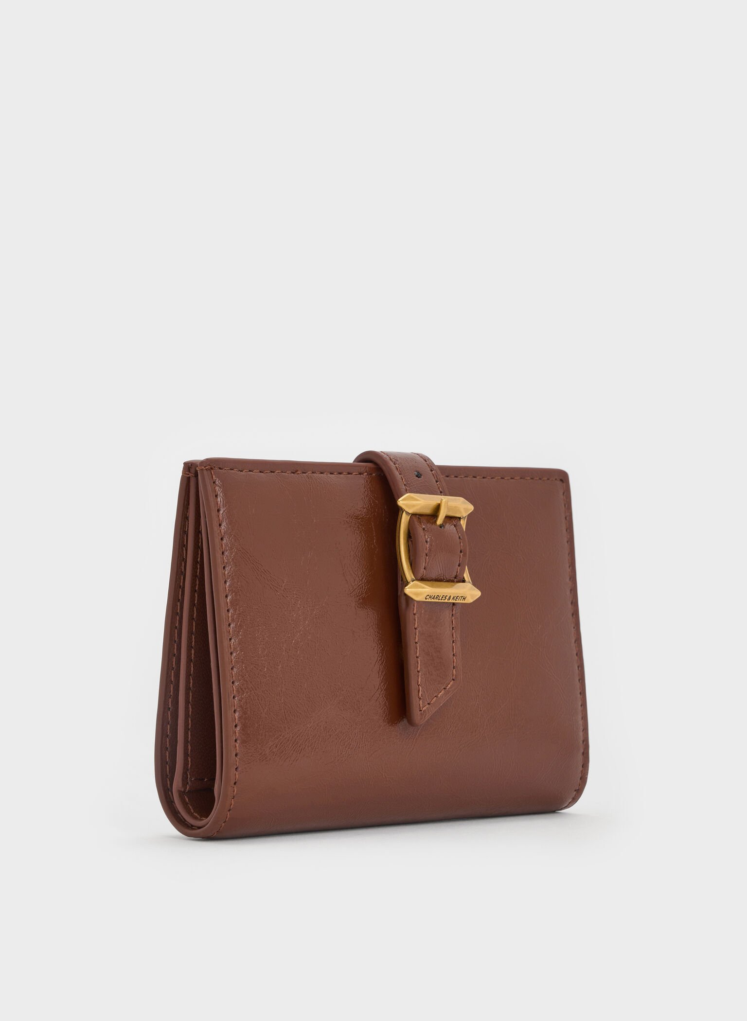 Bryna Belted Wallet, Dark Brown, hi-res