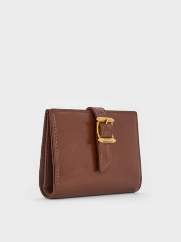 Bryna Belted Wallet, Dark Brown, hi-res