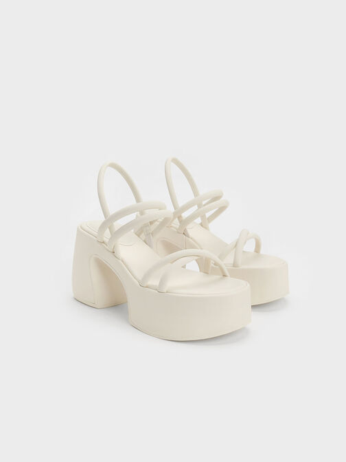 Nerissa Tubular Platform Sandals​, Chalk, hi-res