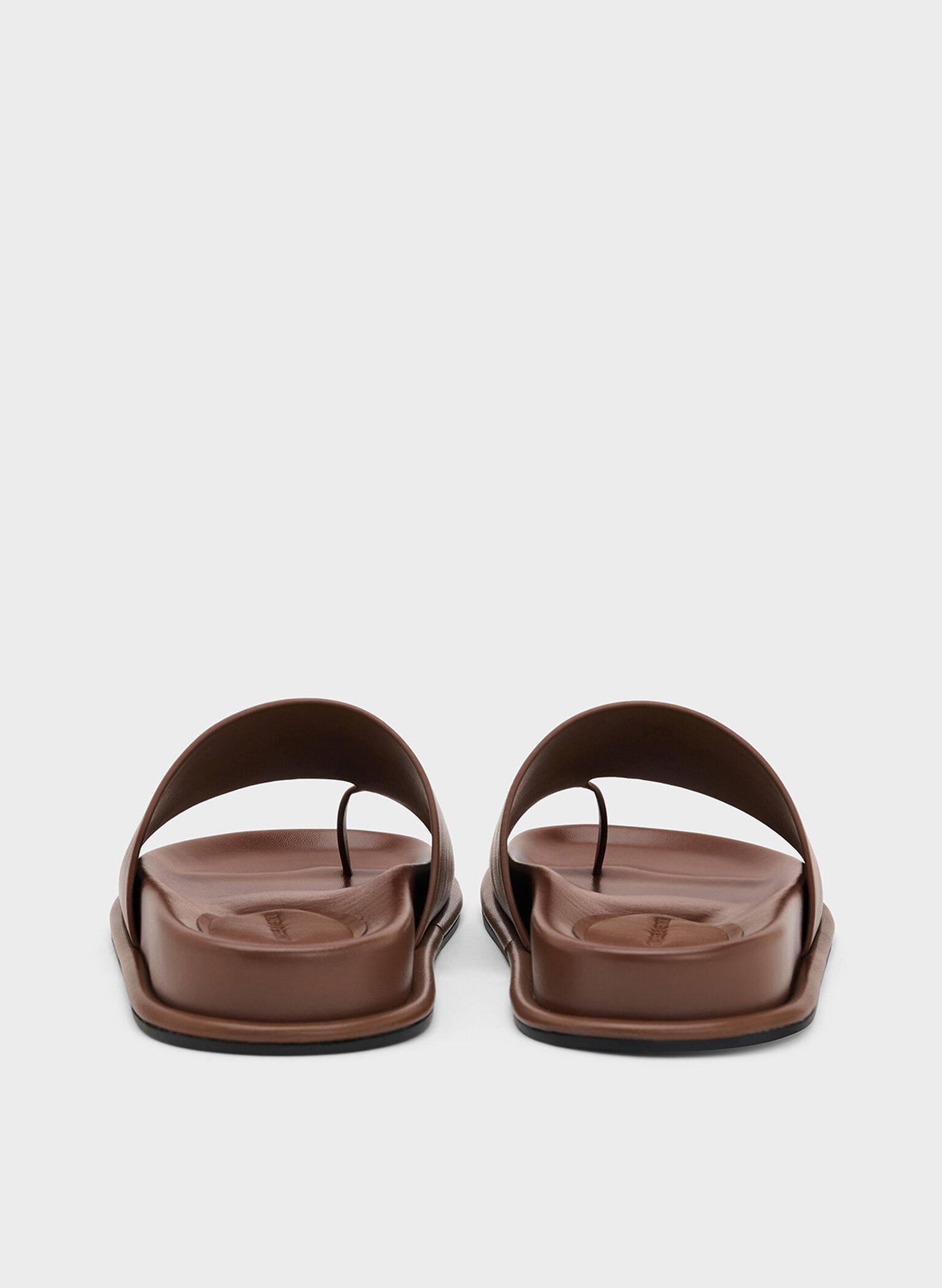Wide-Strap Toe-Ring Sandals, Brown, hi-res