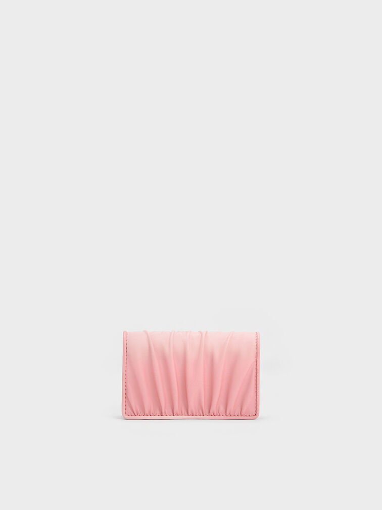 Aldora Ruched Card Holder, Light Pink, hi-res