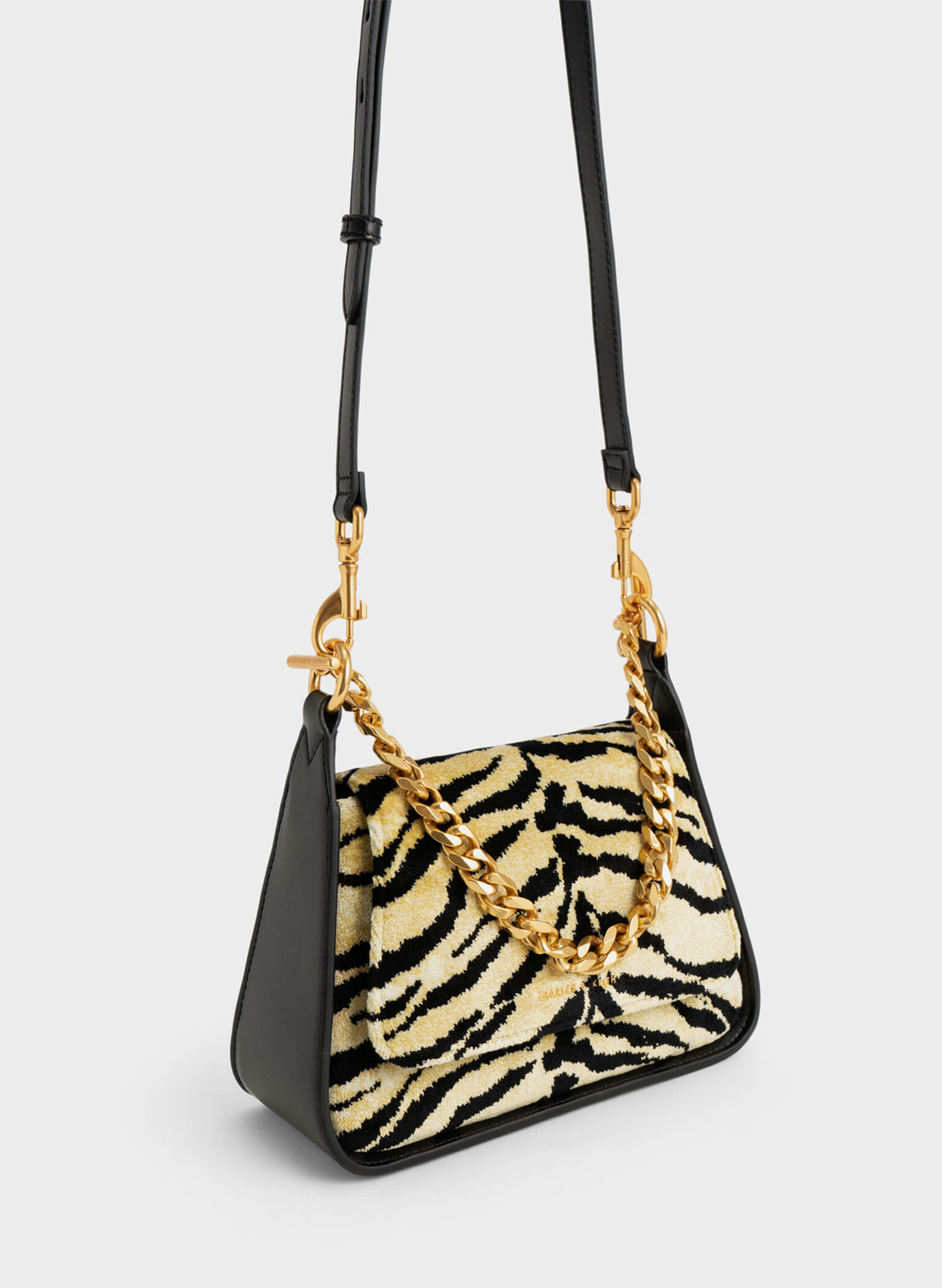 Minta Tiger Print Trapeze Bag, Multi, hi-res
