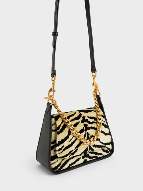Minta Tiger Print Trapeze Bag, Multi, hi-res