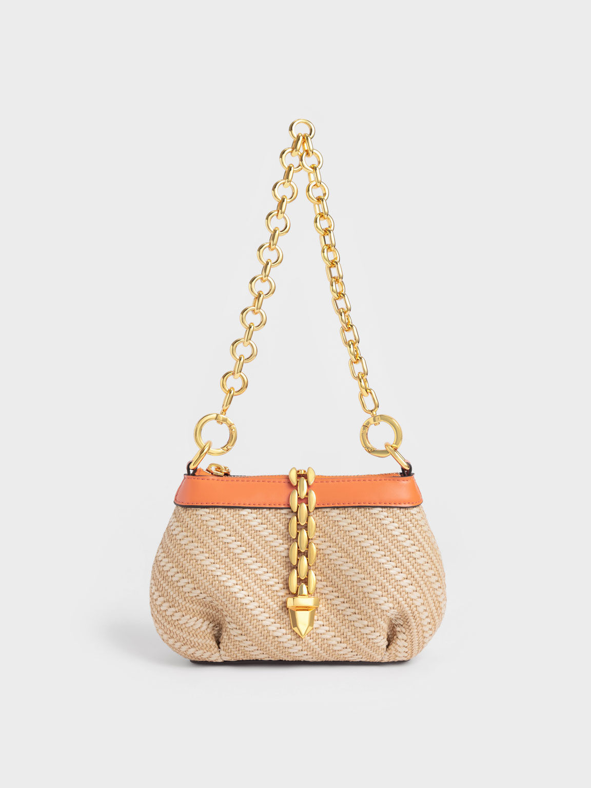 Isana Chain-Handle Bag, Orange, hi-res