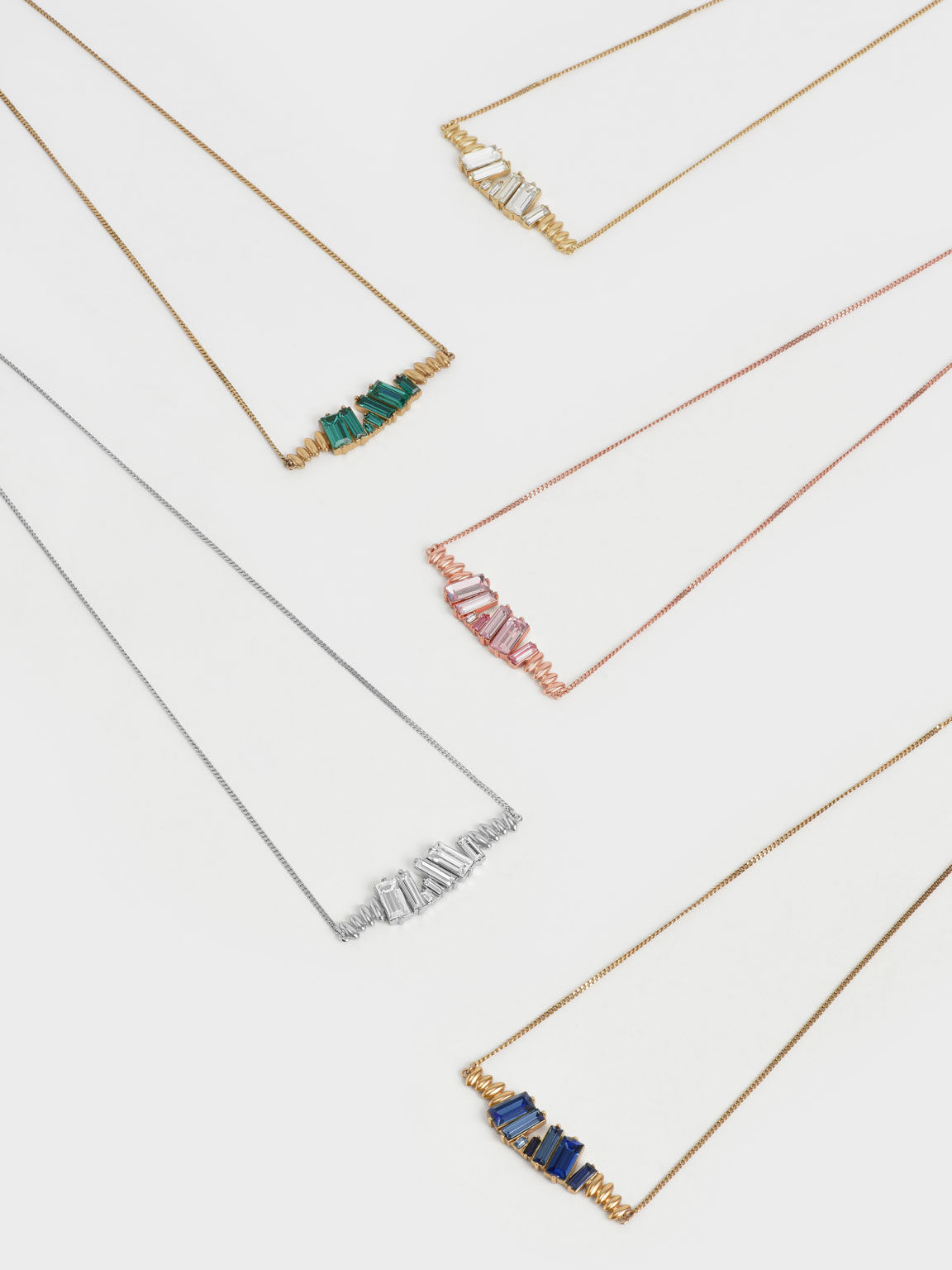Swarovski® Crystal Embellished Matinee Necklace, Navy, hi-res
