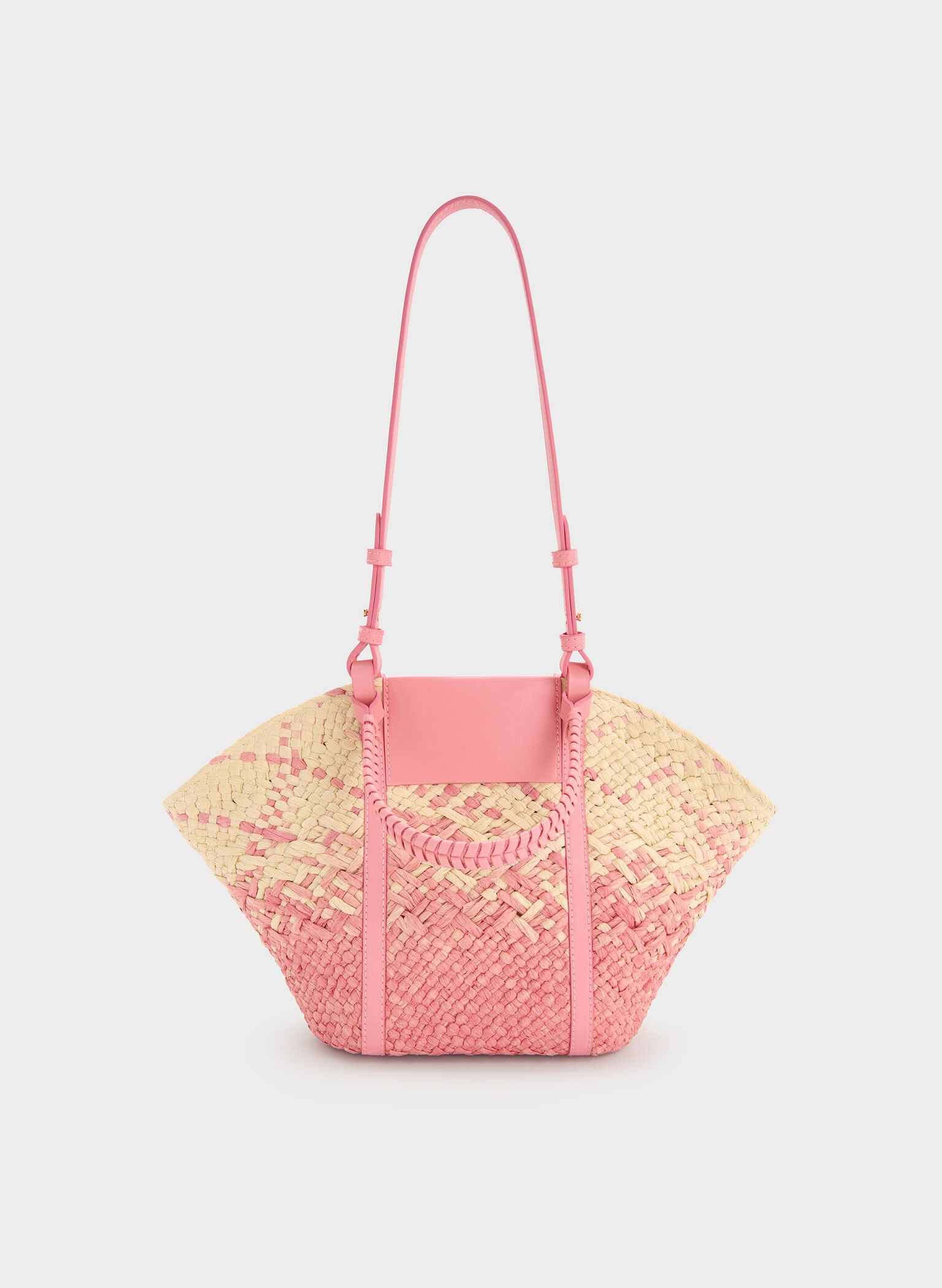 Shalia Raffia Basket Bag, Guava Pink, hi-res
