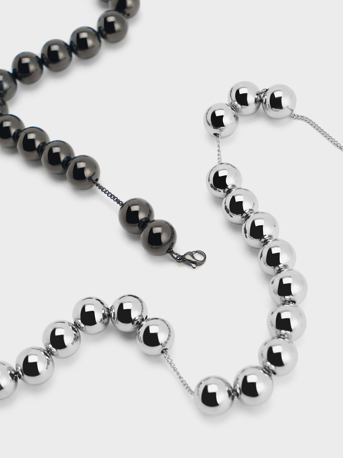 Stainless steel bead necklace sale