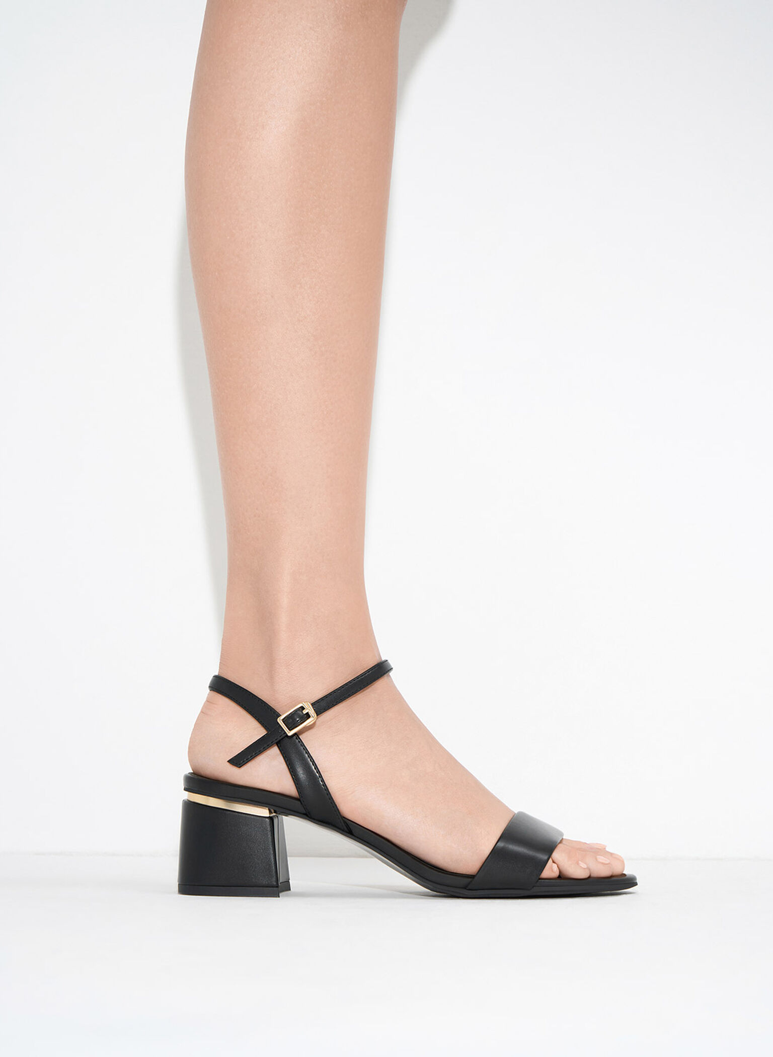 Sylva Block-Heel Sandals, Black, hi-res