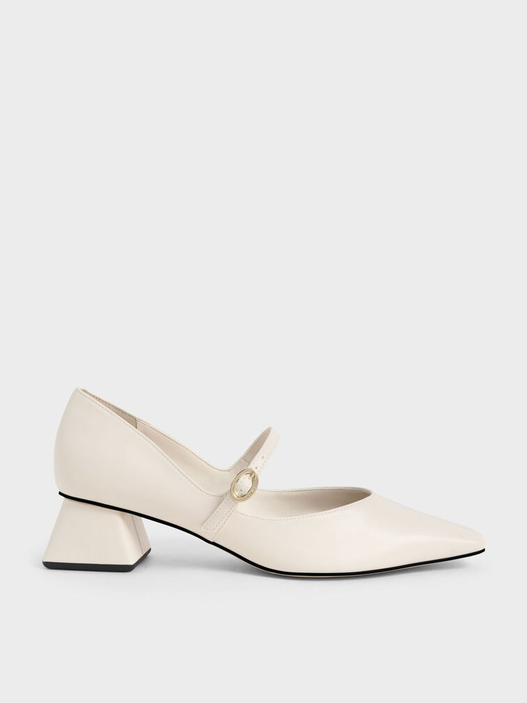 Roxane Square-Toe Mary Janes, Chalk, hi-res