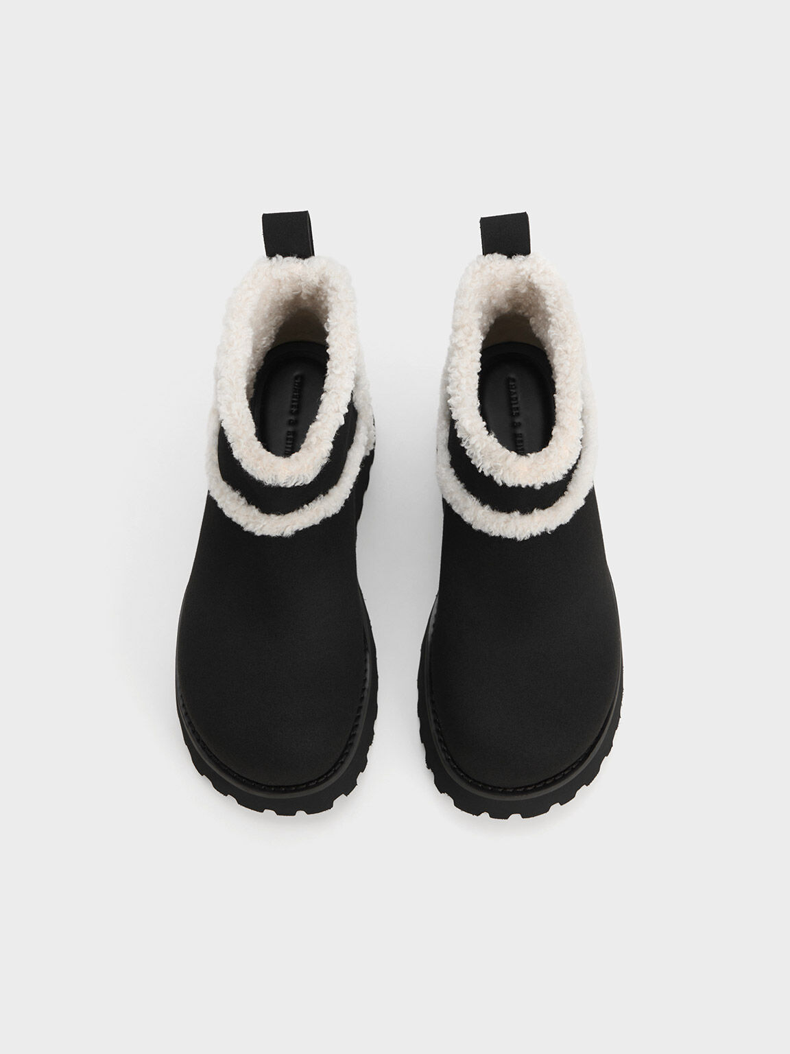Fur trim cheap ankle boots uk