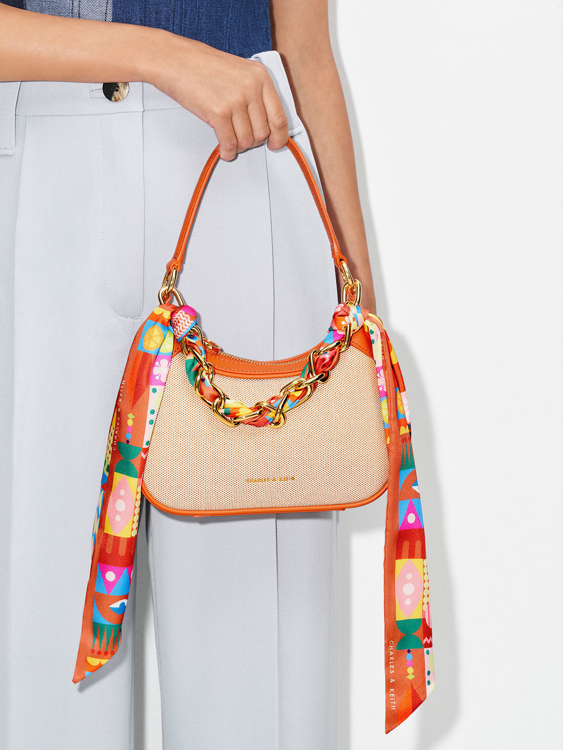 Charles and keith orange bag new arrivals
