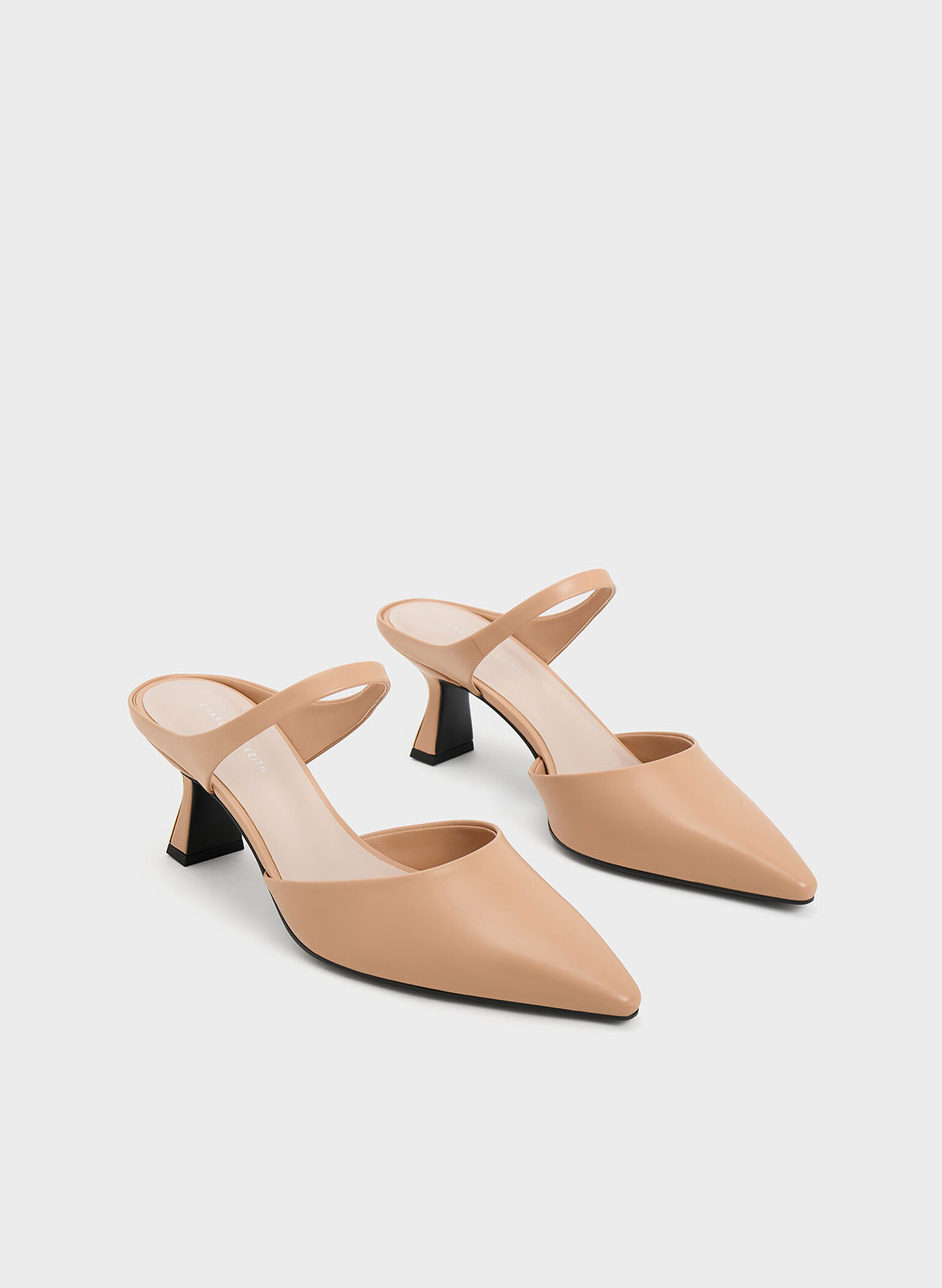 Slant Heel Mules, Nude, hi-res