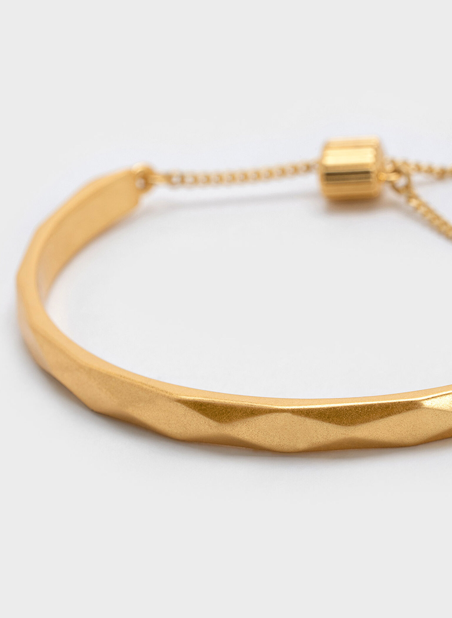 Geometric Cuff Bracelet, Brush Gold, hi-res