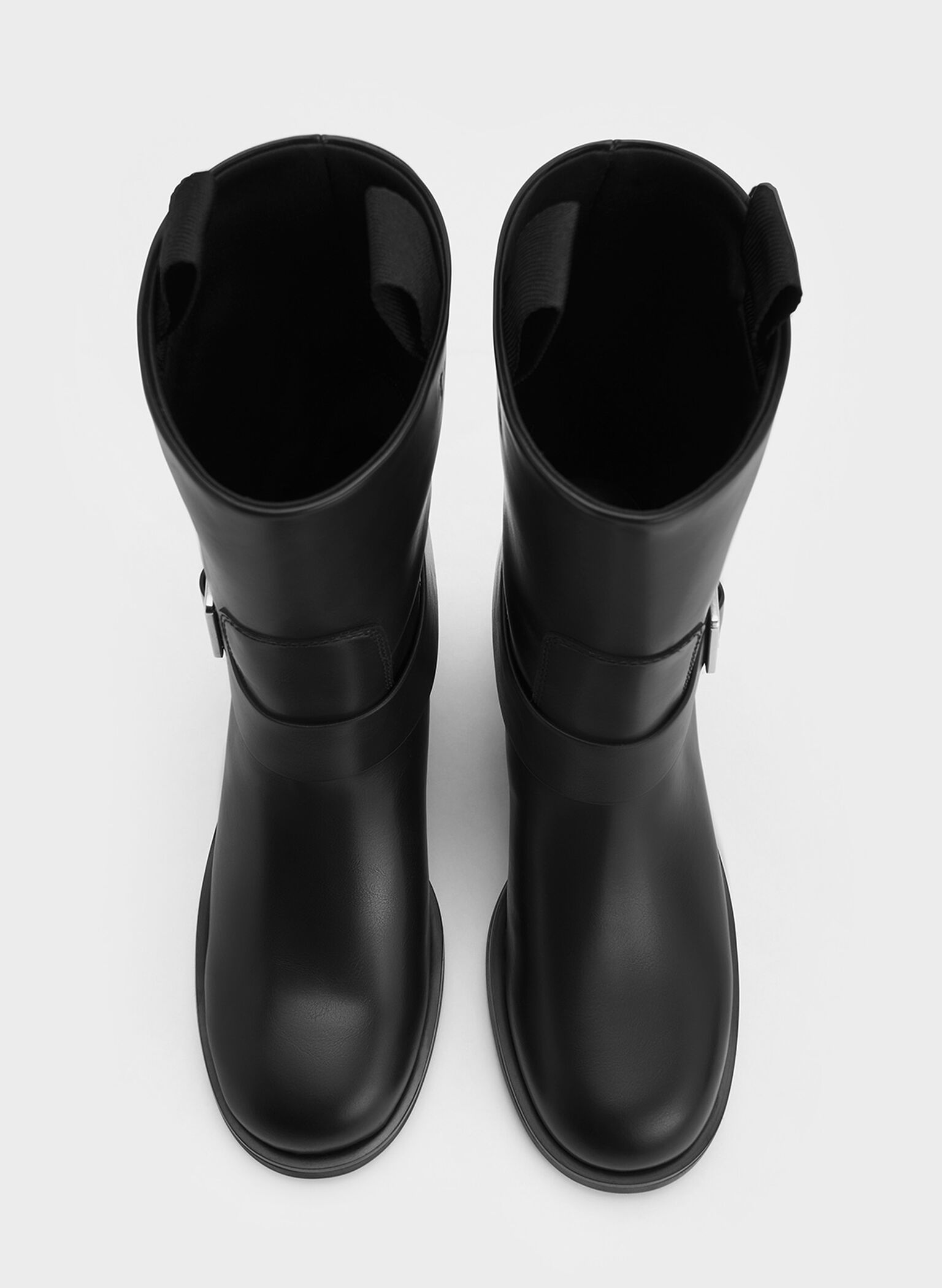 Kailey Side-Buckle Ankle Boots, Black, hi-res