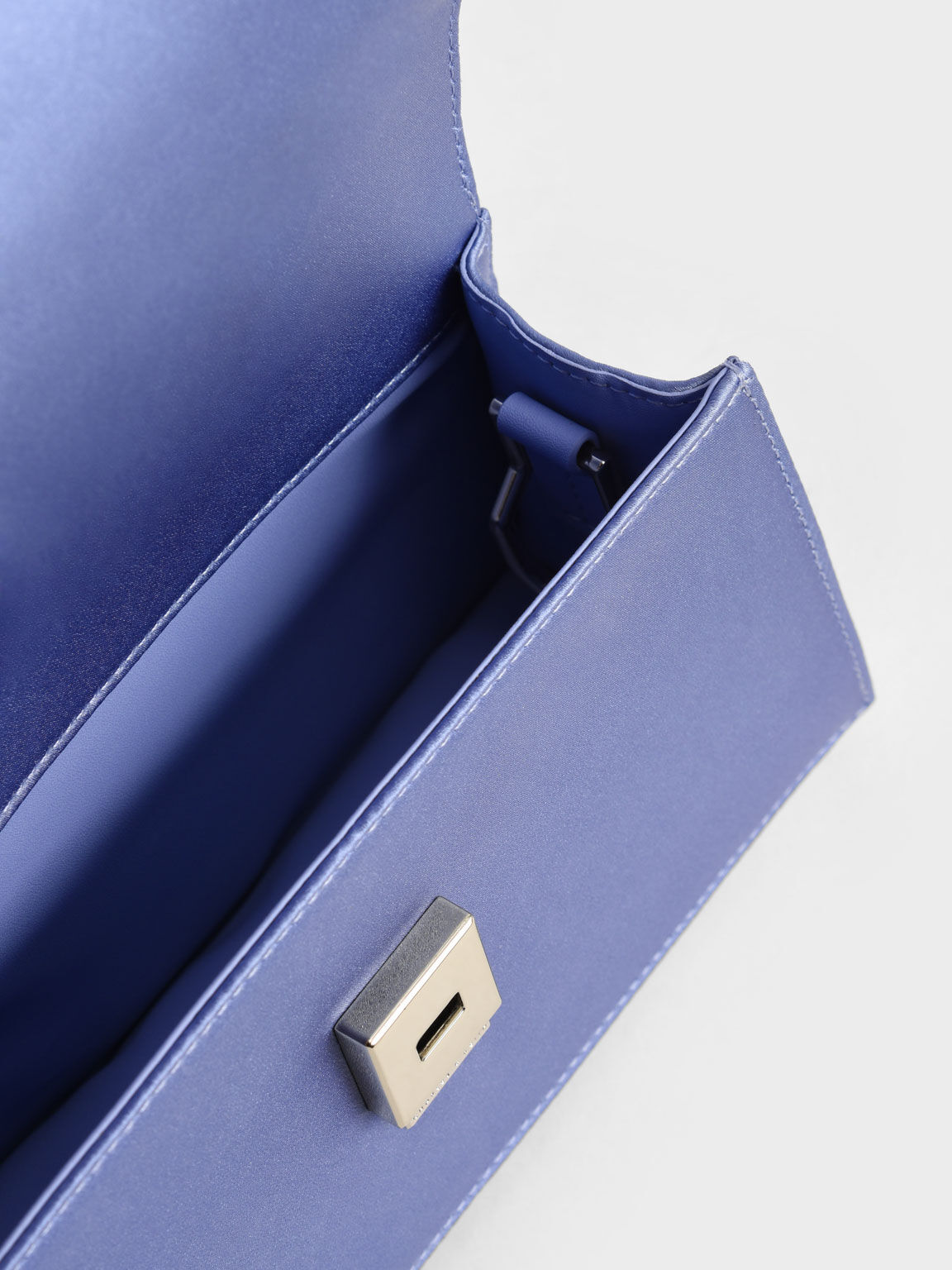 Recycled Polyester Satin Envelope Bag, Blue, hi-res