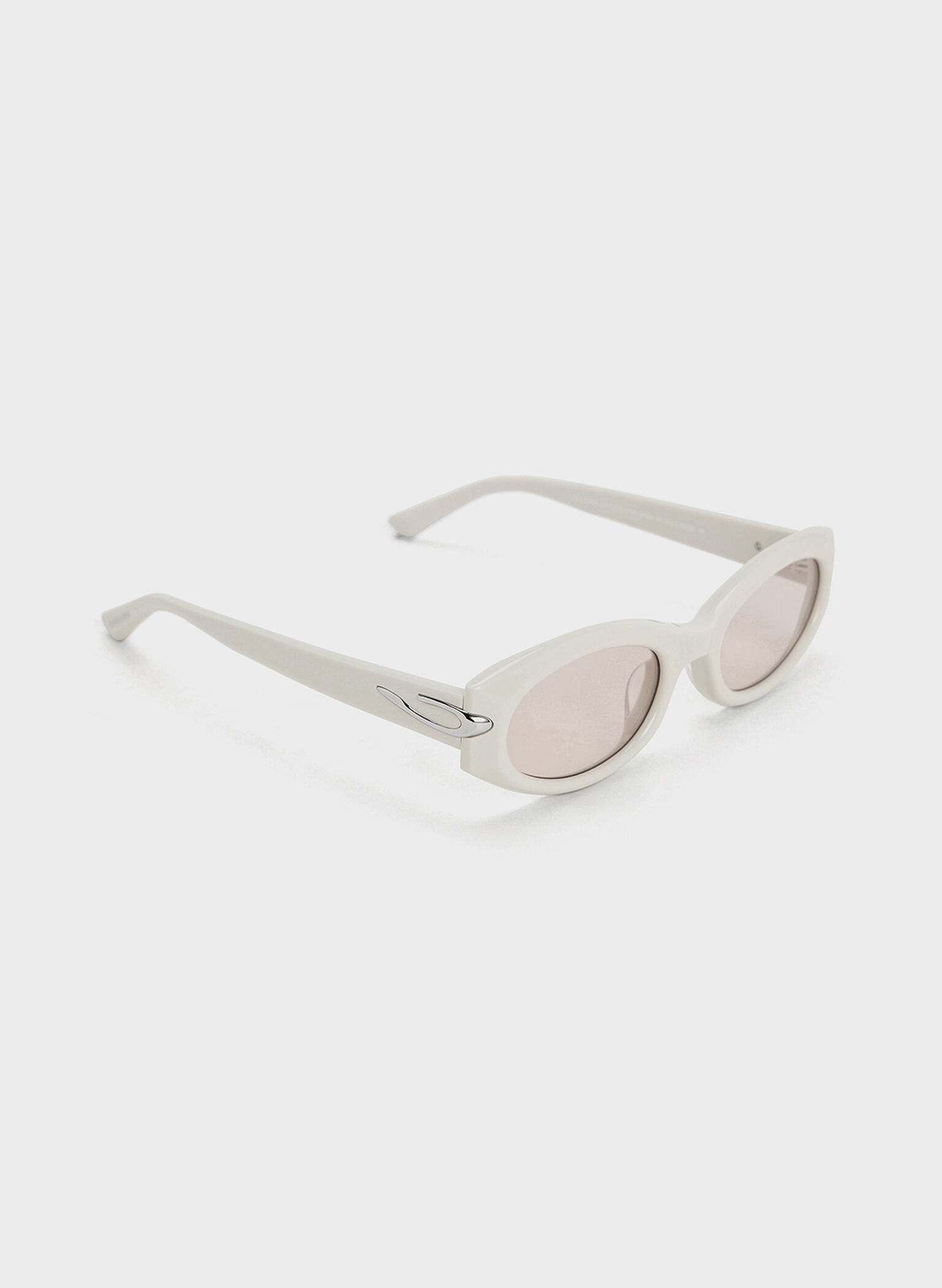 Edie Oval Sunglasses, Chalk, hi-res