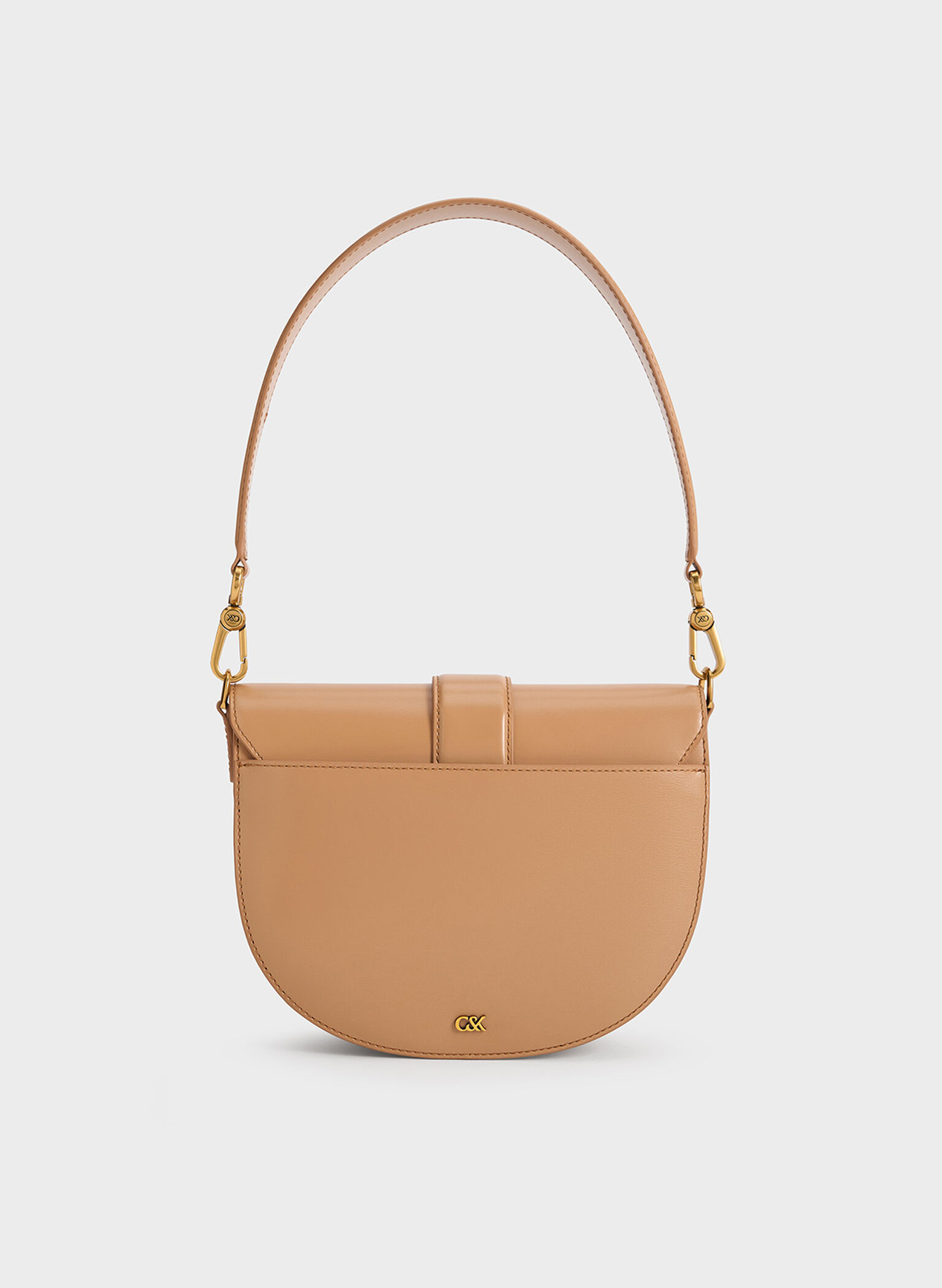 Gabine Leather Saddle Bag, Toffee, hi-res