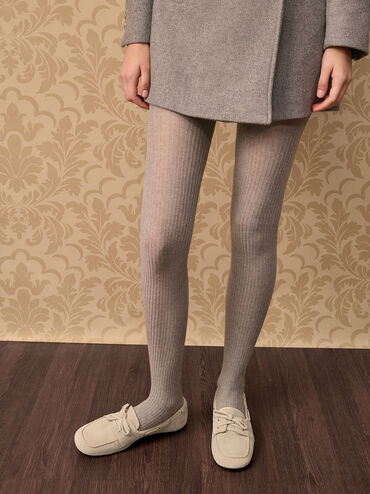 Kori Suede Boat Shoes, Beige, hi-res
