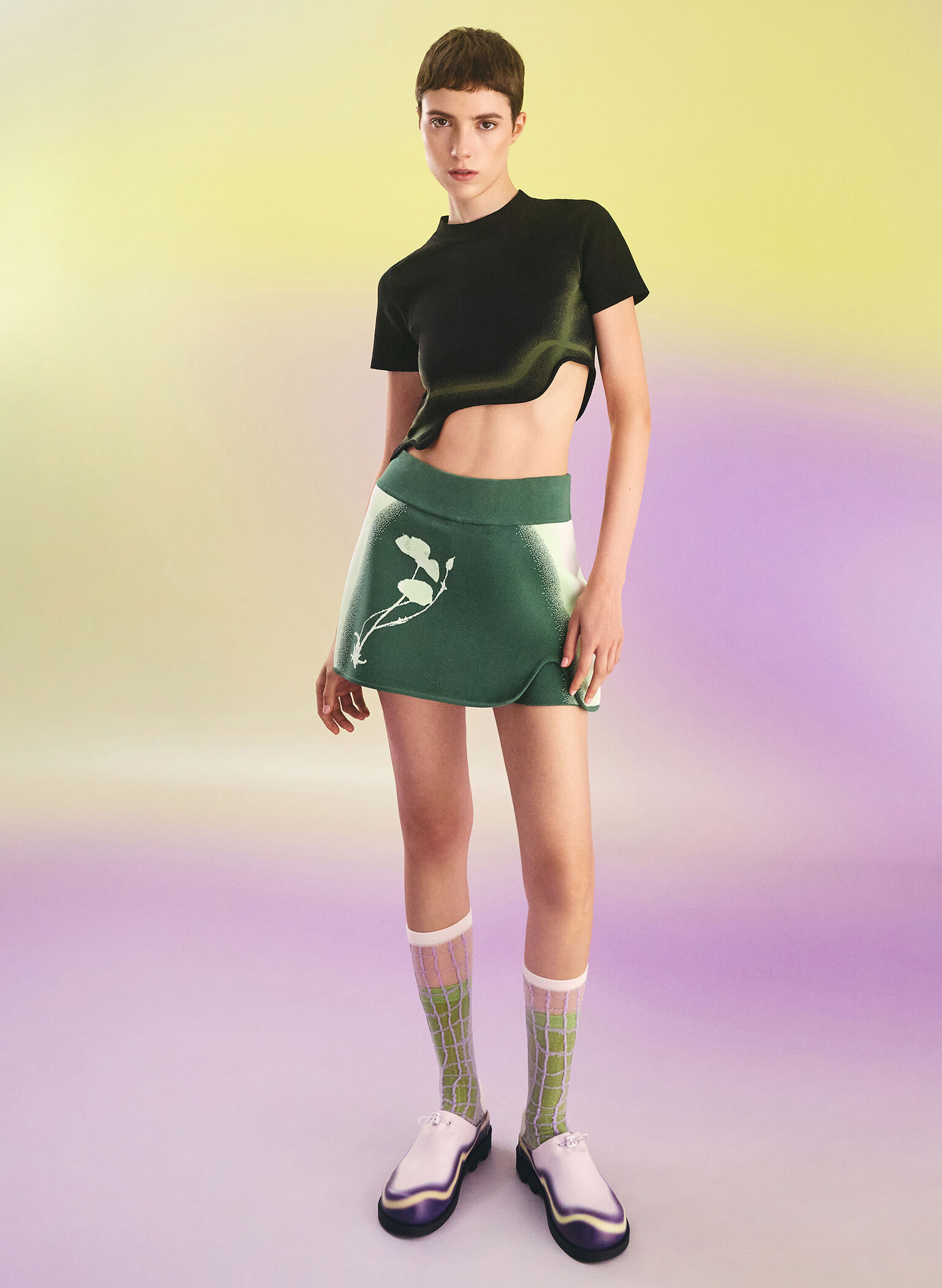 Gradient Wave Slip-On Mules, Lilac, hi-res
