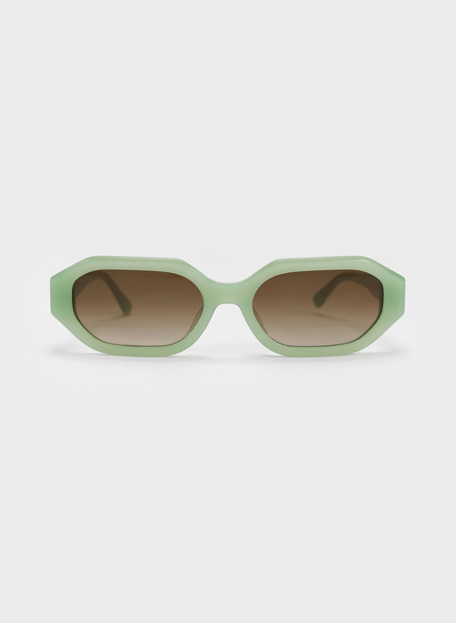 Gabine Recycled Acetate Oval Sunglasses, Mint Green, hi-res