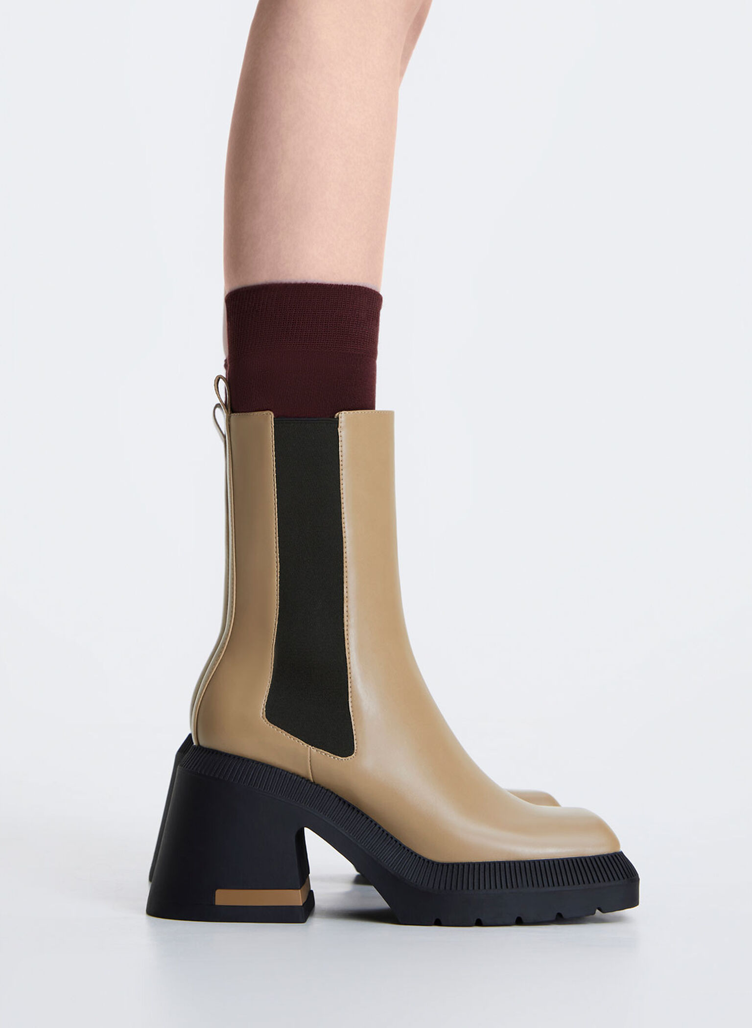 Emery Chelsea Calf Boots, Taupe, hi-res